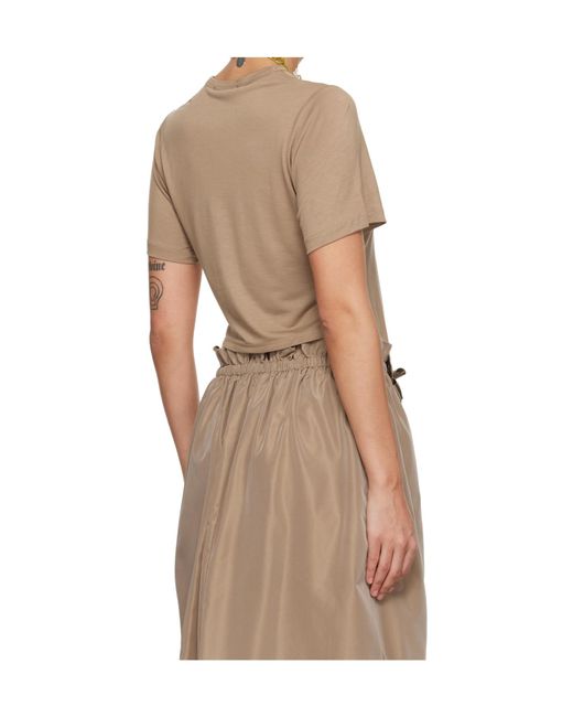 Simone Rocha Brown Bow Tail Easy T-Shirt