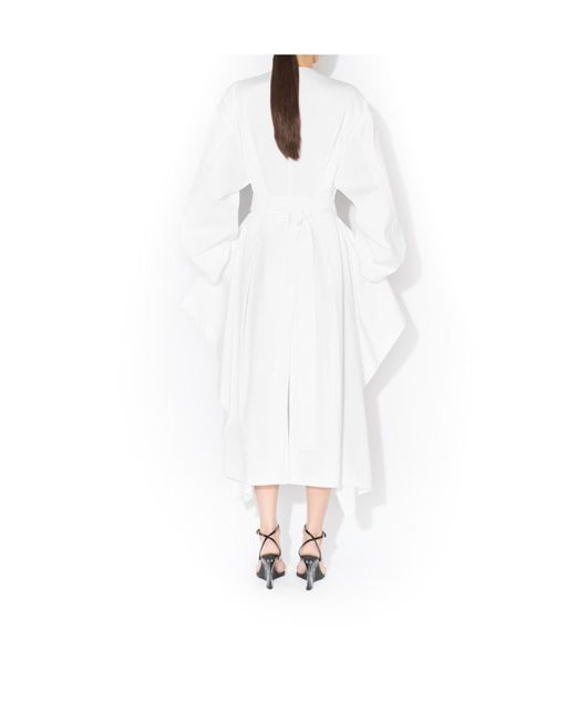 Alaïa White Poplin Trench Dress