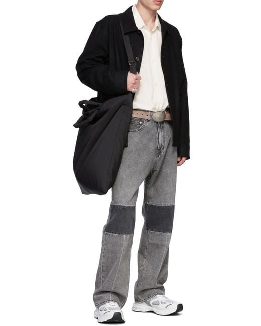Our Legacy Black High Waist Straight-Leg Jeans for men