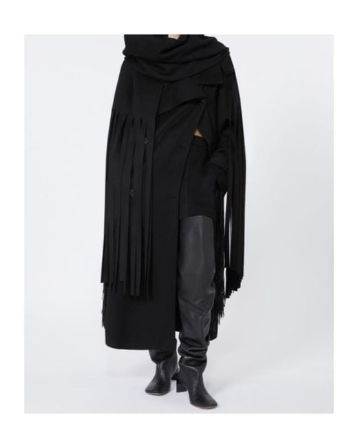 Sportmax Black Yole Double-Breasted Belted Long Coat