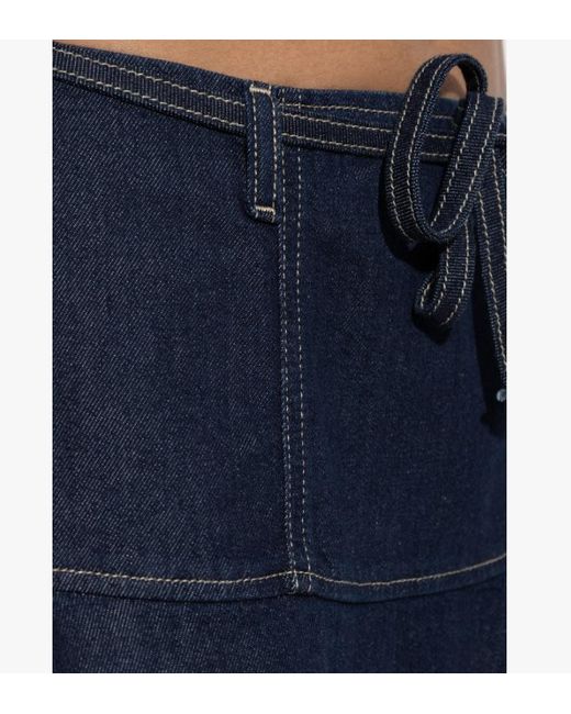Samsøe & Samsøe Blue Tie-Waist Skirt