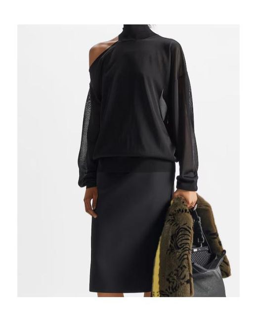 Fendi Black Silk Organza Jumper