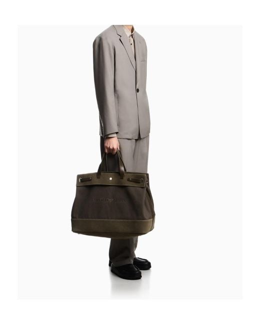Emporio Armani Gray Contemporary Tailored Pants for men