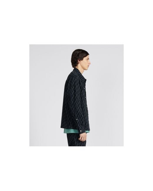 Dior Blue Oblique Overshirt for men