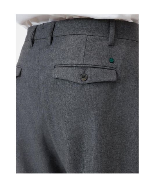 Closed Gray Relaxed Wool-Blend Pants for men