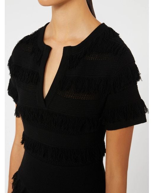 Max Mara Black Knitted Midi Dress