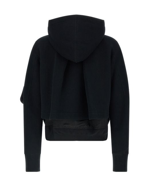 Sacai Black Long-Sleeve Bomber Jacket
