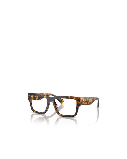 Miu Miu White Eyewear Rectangular Frame Glasses