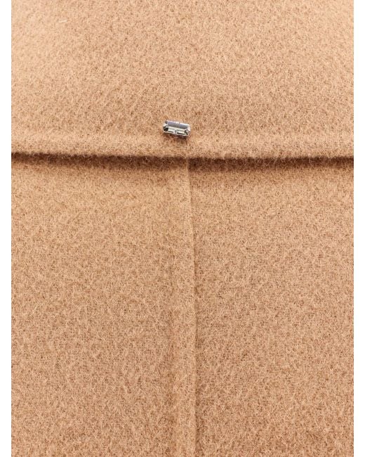 Sportmax Brown Buttoned Long-Sleeved Coat