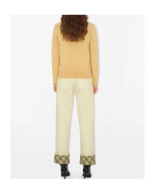 Burberry Yellow B Shield Knitted Cardigan