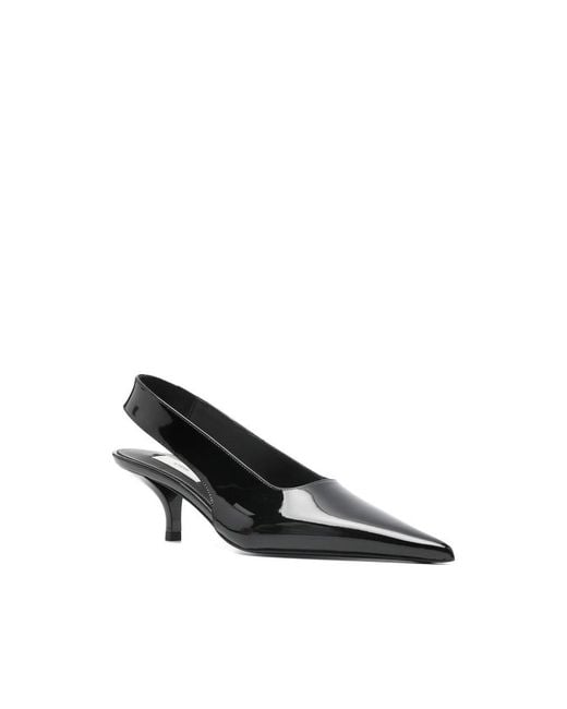Totême Black Pointed Slingback Pumps