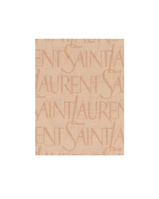 Saint Laurent Natural Large Square Scarf