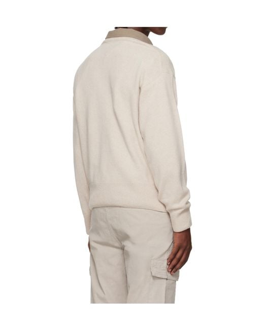 Boss Natural Wool Long-Sleeved Sweater for men