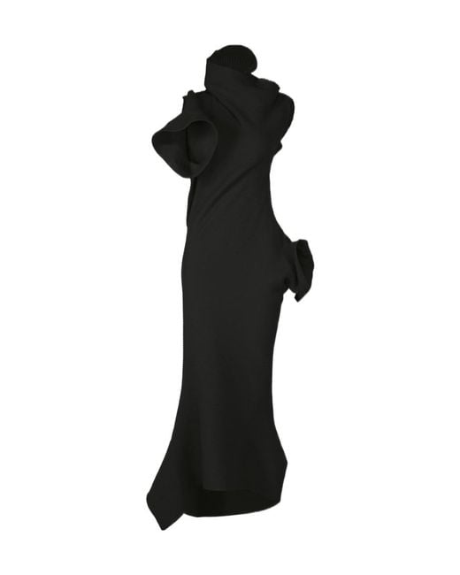 Issey Miyake Black Life Form Volume Midi Dress