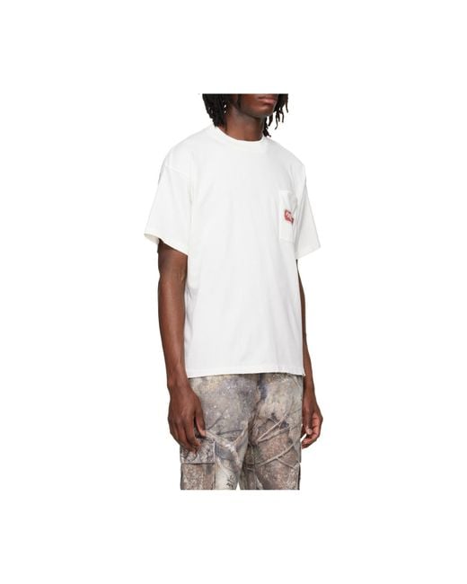 Represent White Graphic Back Pocket T-Shirt for men