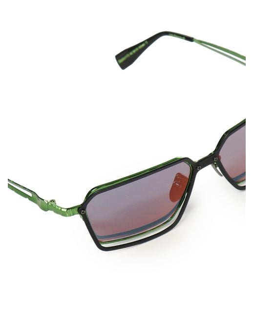 Kuboraum White Geometric Sunglasses for men
