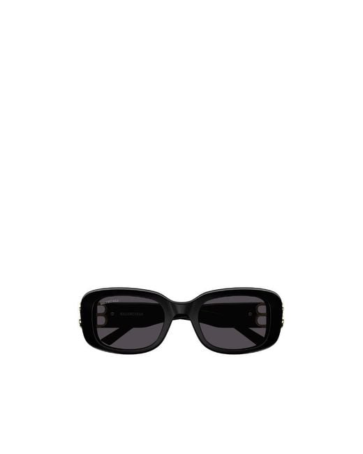 Balenciaga Black Eyewear Rectangular Frame Sunglasses