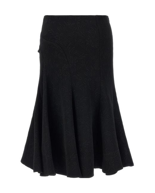 Dries Van Noten Black Sibel Flared Skirt