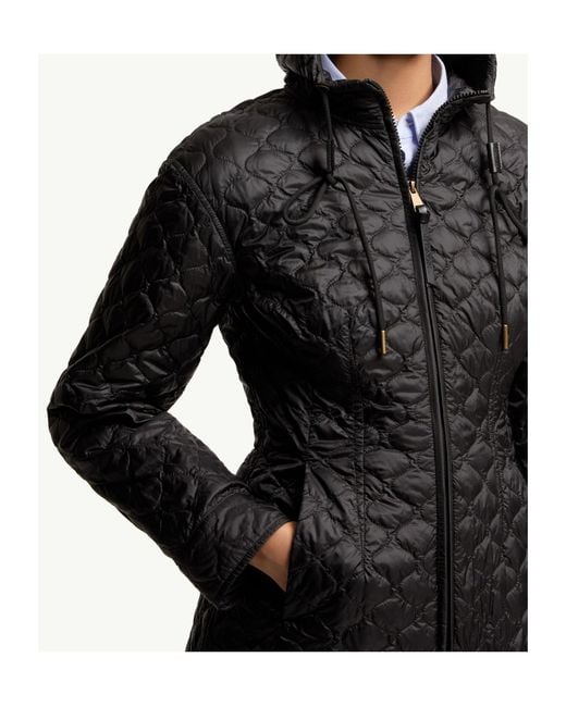Moncler Black Arum Hooded Quilted Down Jacket