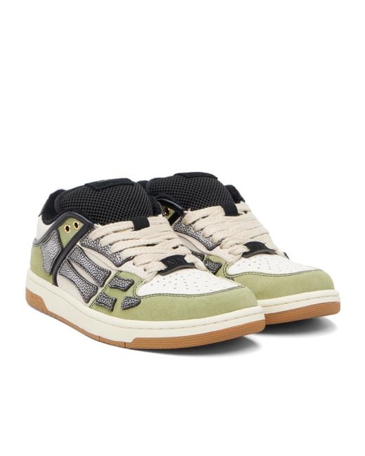 Amiri Green Lace-Up Low-Top Sneakers for men