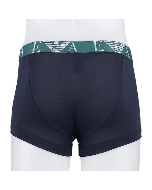 Emporio Armani Blue Elastic Waist Boxer Underwear 2-Piece Set for men