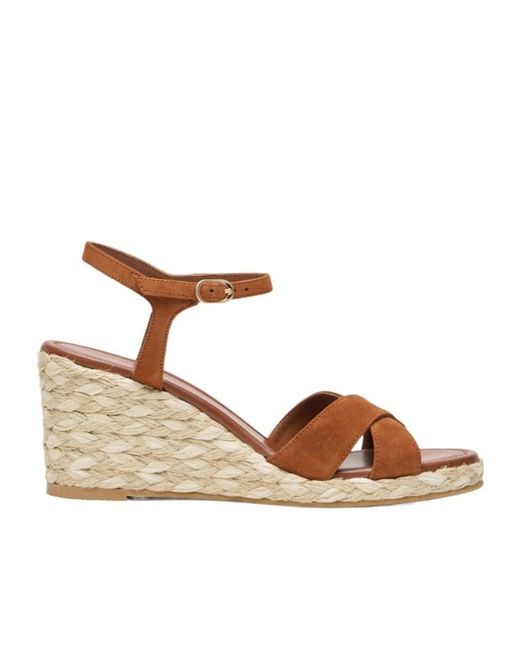 Stuart Weitzman Brown Dayna Espadrille Wedge