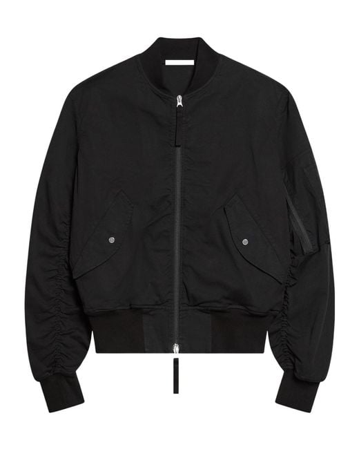 Helmut Lang Black Ma1 Bomber Zipped Jacket