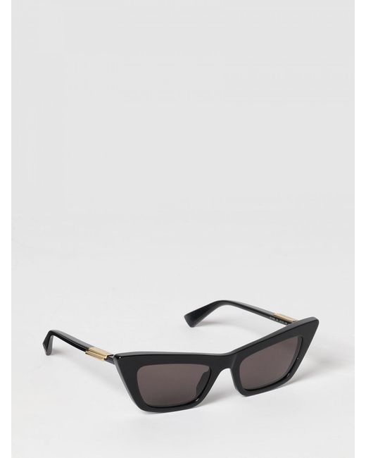 Bottega Veneta White Eyewear Cat Eye Frame Sunglasses