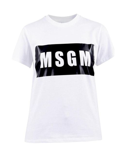MSGM Black Logo Details T-Shirt