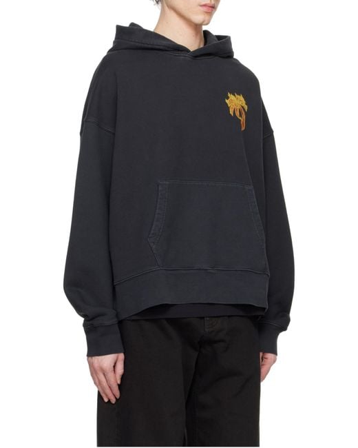 Palm Angels Black Sweatshirt for men