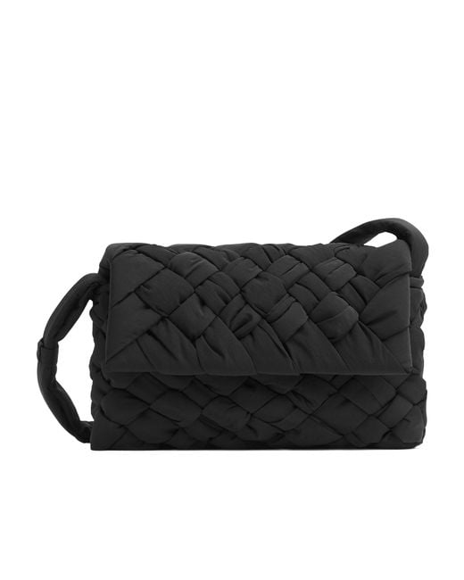 Bottega Veneta Black Rumple Small Messenger Bag for men