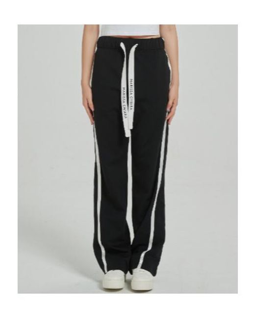 Marissa Chiara Black Drawstring Sweatpants