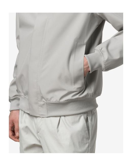 K-Way Gray Zip-Up Hooded Jacket for men