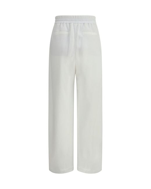 Brunello Cucinelli White Drawstring Track Pants