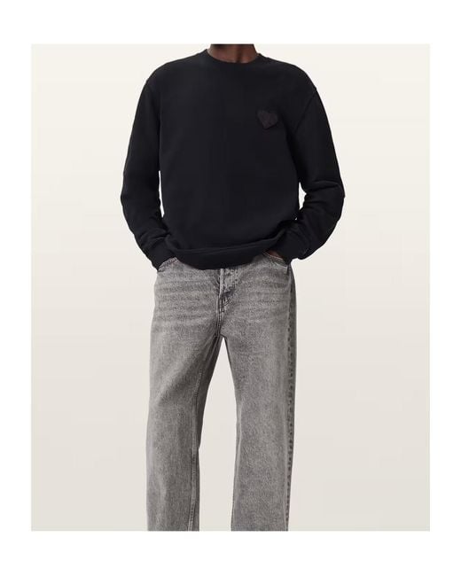 AllSaints Blue Lover Relaxed Crew Neck Jumper for men