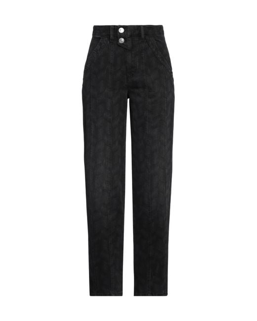 Isabel Marant Black High-Waist Straight-Leg Jeans