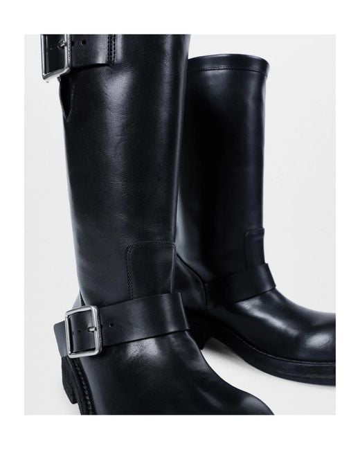 Ann Demeulemeester Sarith Engineer Buckle-Detail Leather Biker