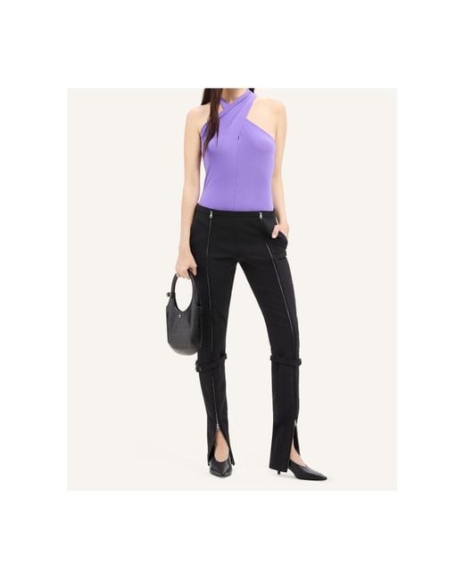 Courreges Black Courrèges Zip Detailed Pants