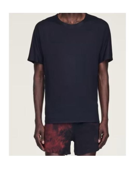 Y-3 Blue Running Short Sleeve T-Shirt for men