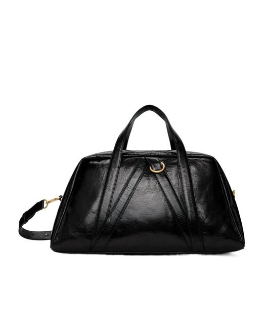Willy Chavarria Black Bolero Large Double Zipper Shoulder Bag