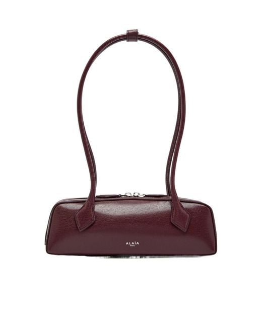 Alaïa Purple Le Teckel Small Grained Leather Shoulder Bag