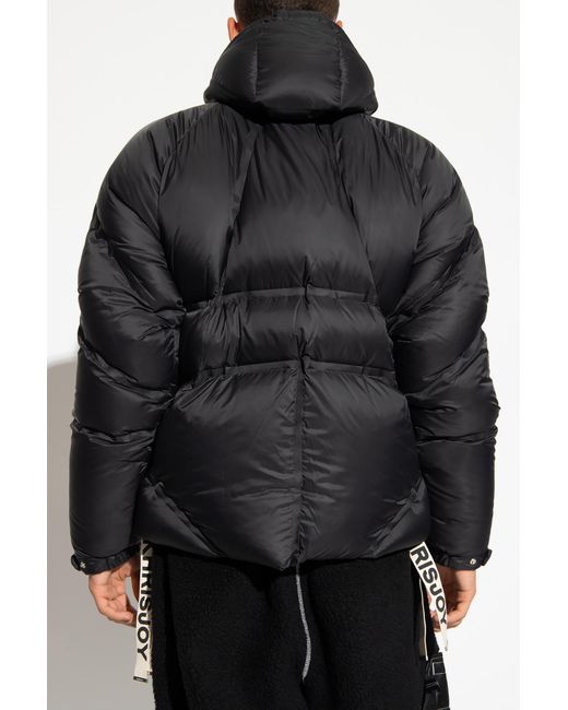 Khrisjoy Black Hooded Padded Jacket for men