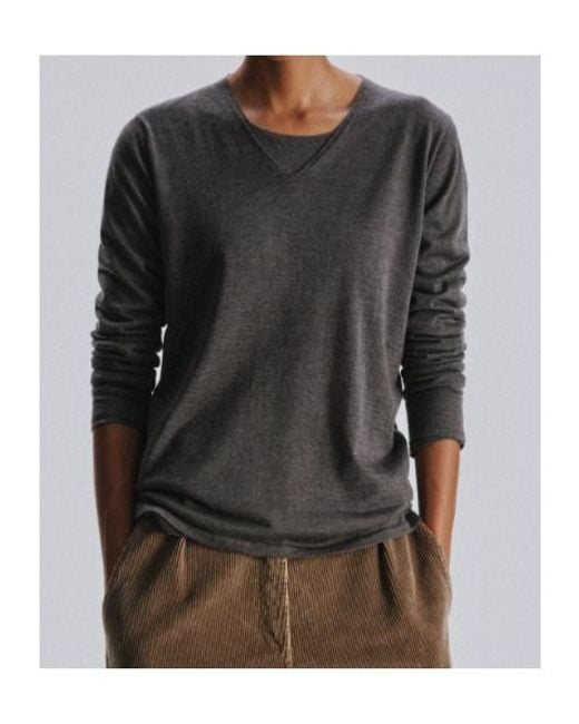 The Row Gray Pruce Top