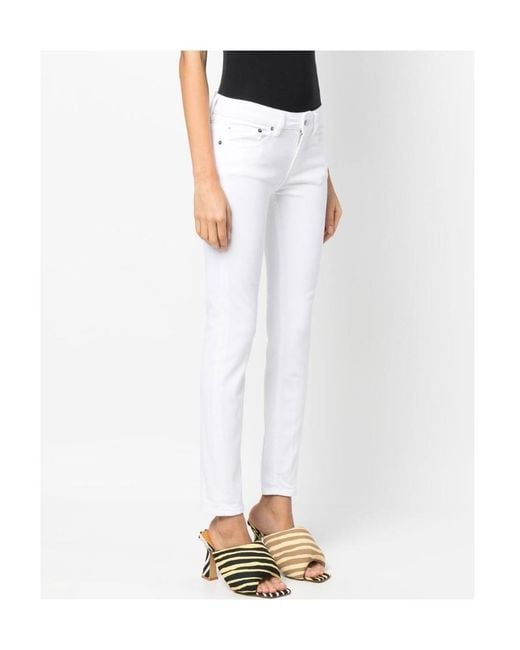 Dondup White Logo Jeans