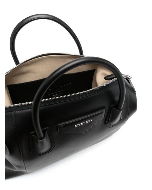 Givenchy Black Logo-Plaque Tote Bag