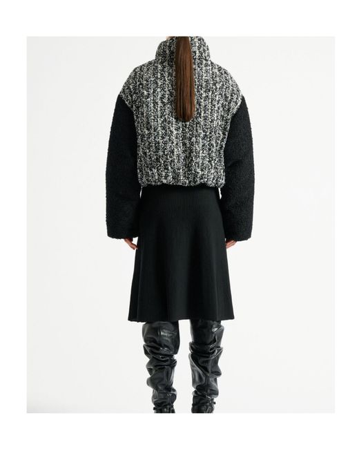 Balmain Black Tweed Panelled Jacket