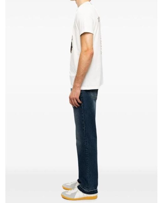 Zadig & Voltaire White Jimmy Dog Print T-Shirt for men