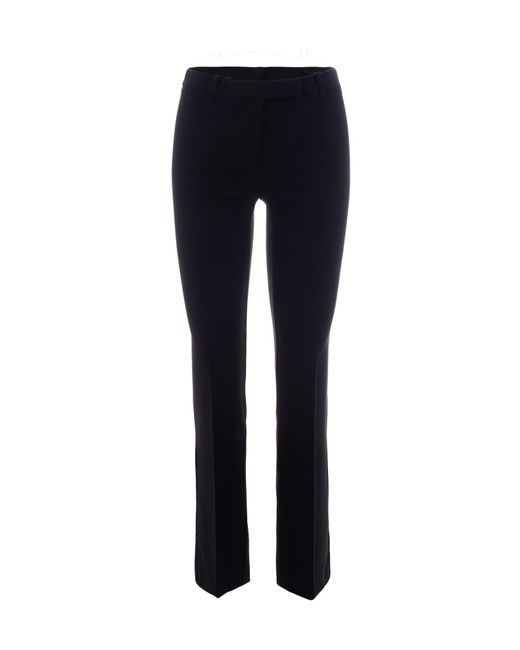 Patrizia Pepe Blue Slit-Hem Pants