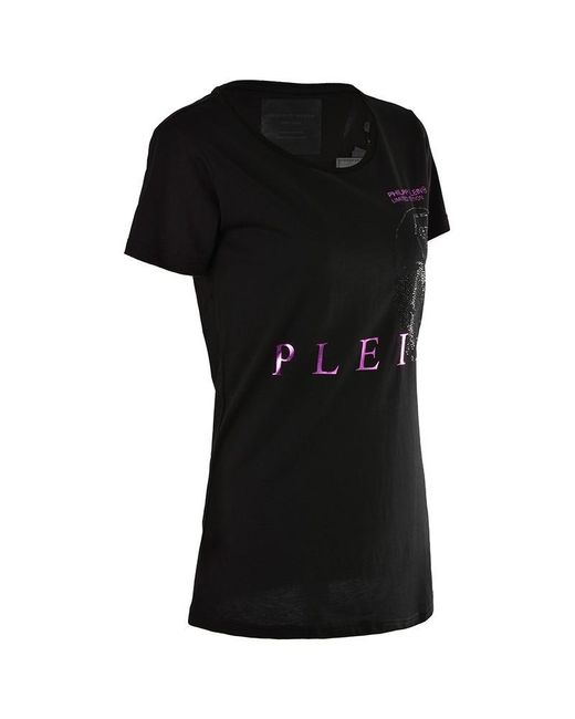 Philipp Plein Black Logo Details T-Shirt