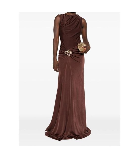 Rebecca Vallance Brown Sleeveless Dress